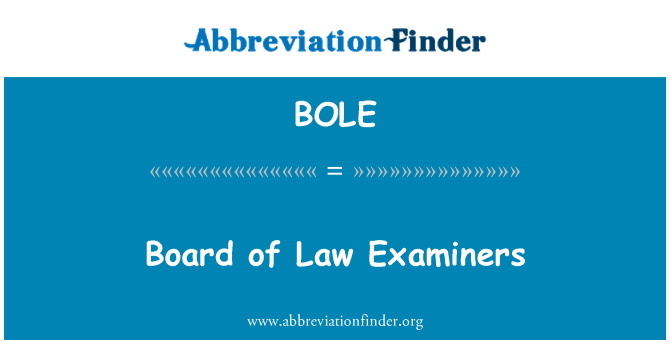 BOLE: Conseil de lwa Examinateurs