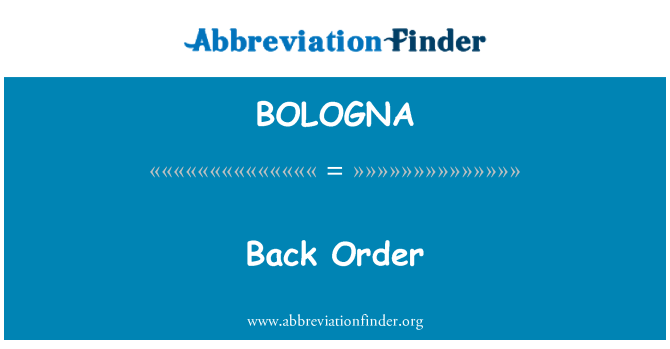 BOLOGNA: Do fè lòd