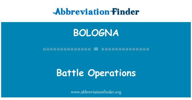 BOLOGNA: Operasyon batay yo