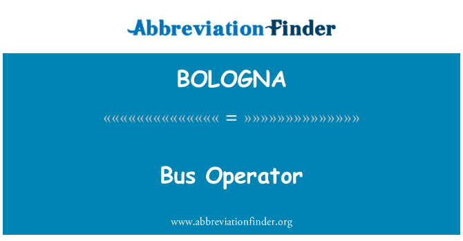 BOLOGNA: Bus Operator