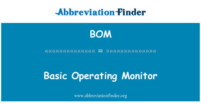 BOM: Dasar Monitor operasi