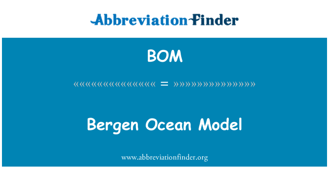 BOM: Modelo de oceano de Bergen