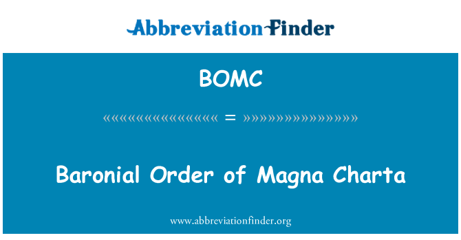 BOMC: Baronial lòd Magna Charta