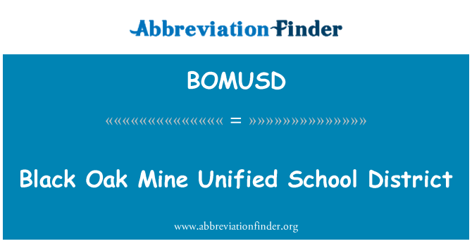 BOMUSD: אלון שחור שלי מאוחדת מחוז בתי הספר
