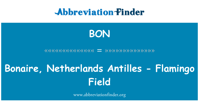 BON: Bonaire, Nederlandske Antiller - Flamingo felt