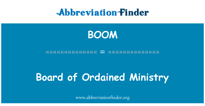 BOOM: Rada vysvěcen ministerstva