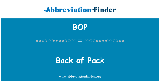 BOP: מאחורי Pack