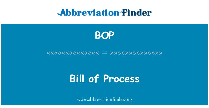 BOP: Bill của quá trình