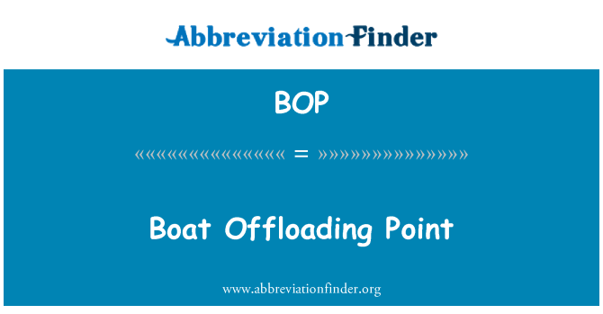 BOP: Boot verlading punt