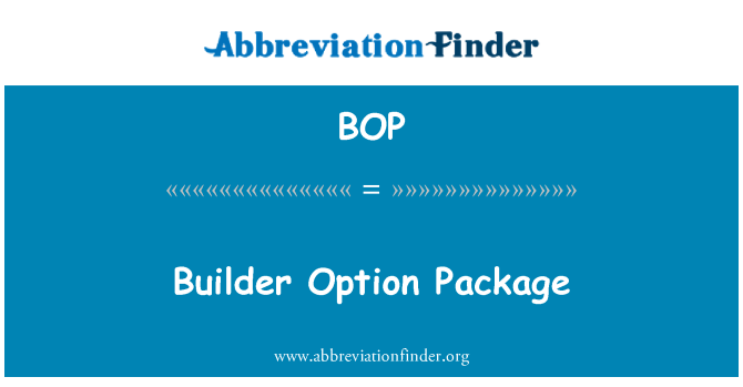 BOP: Construtor opção pacote