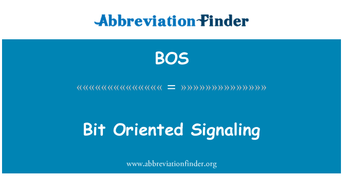 BOS: Bit Oriented segnalazione