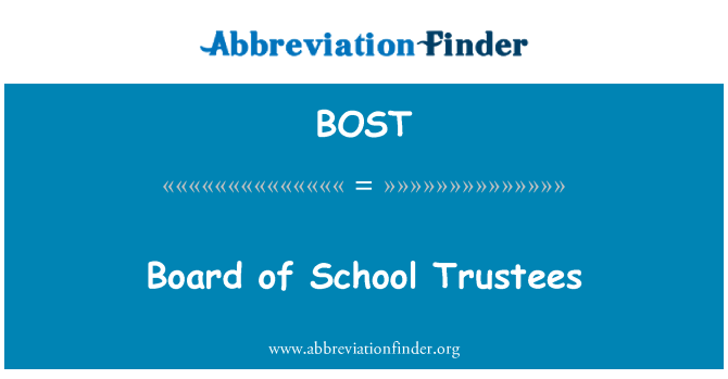 BOST: Bwrdd Ymddiriedolwyr ysgol