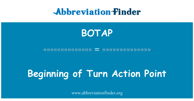 BOTAP: Início do turno ponto de ação