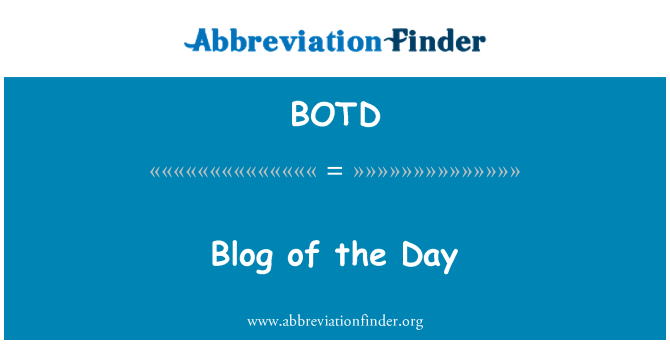BOTD: Blog den