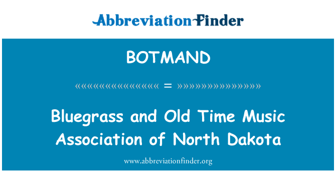 BOTMAND: Bluegrass och gamla tid Music Association i North Dakota