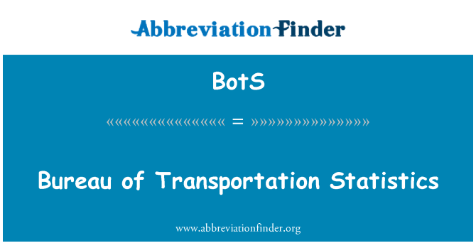 BotS: परिवहन सांख्यिकी ब्यूरो
