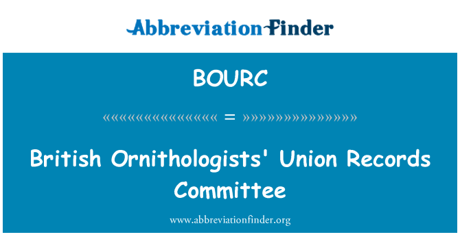 BOURC: British Ornithologists' Union Records Ausschuss