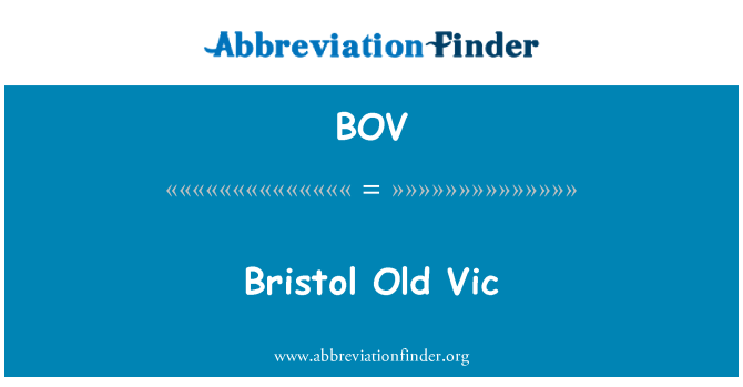 BOV: Old Vic de Bristol