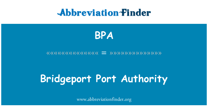 BPA: Bridgeport Port Authority