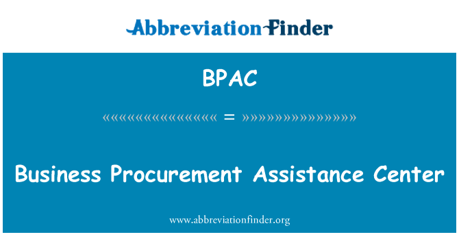 BPAC: Business Procurement Assistance Center