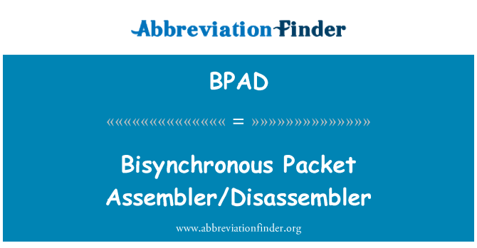 BPAD: Paket Bisynchronous arahan/Disassembler