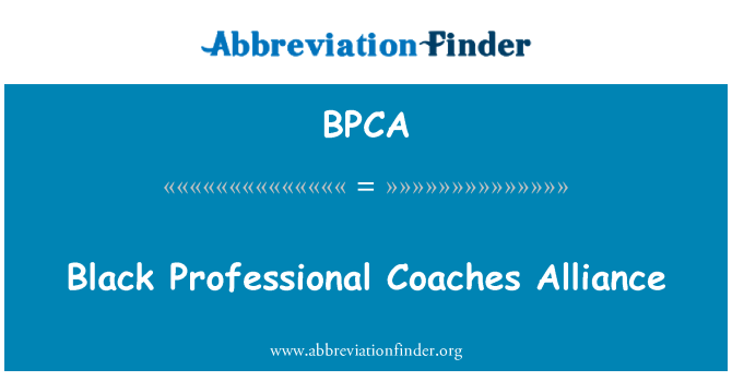 BPCA: Alleanza Coaches professjonali sewda