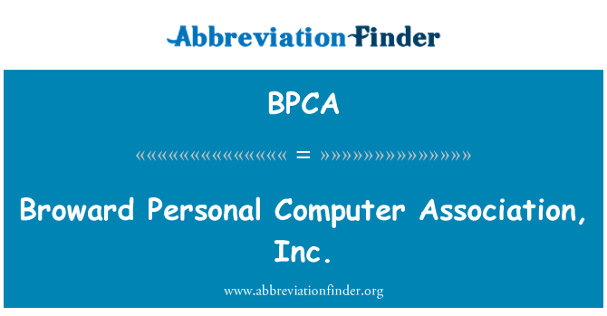 BPCA: Browardi personaalarvuti Association, Inc.