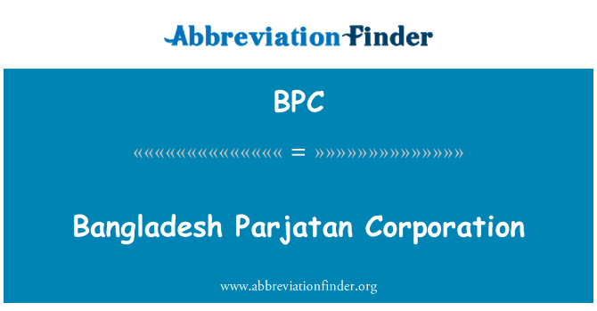 BPC: Bangladeš Parjatan Corporation