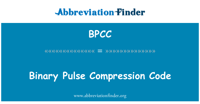 BPCC: Codul de compresie binare puls