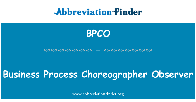 BPCO: Observador de coreógrafo de processo de negócios