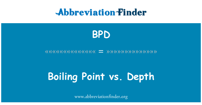 BPD: Vrelišče vs globino