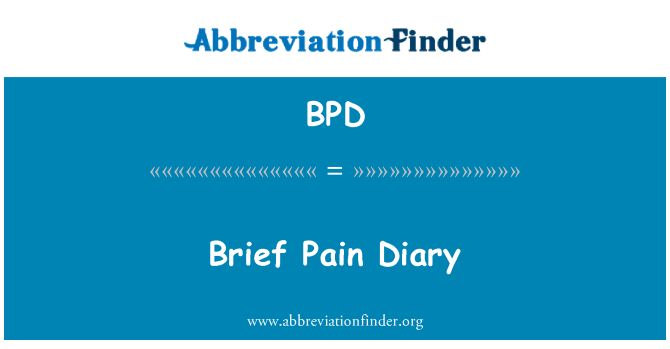 BPD: ไดอารี่ความเจ็บปวดโดยสังเขป