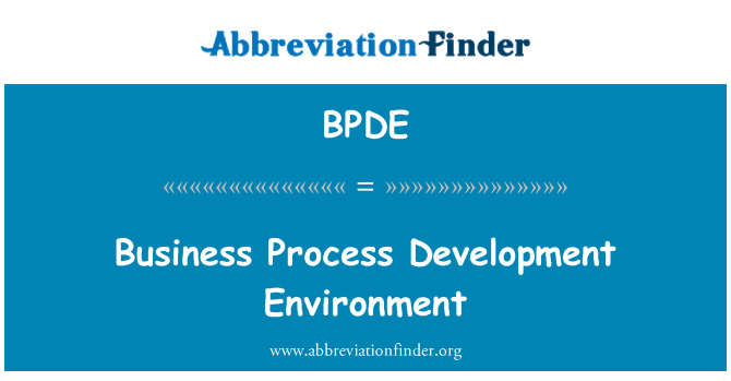 BPDE: 業務流程開發環境