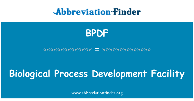 BPDF: Biologisk proces udvikling facilitet