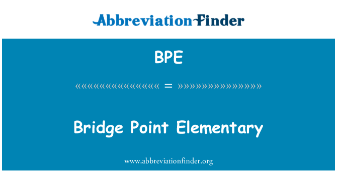 BPE: 橋ポイント小学校