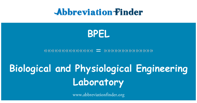 BPEL: 生物和生理工程實驗室