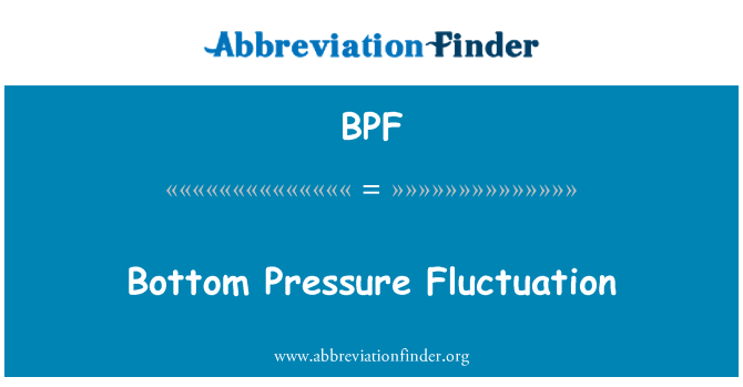 BPF: Unten Druck Fluktuation