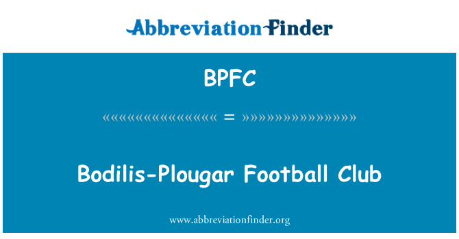 BPFC: Bodilis-Plougar fotbalový klub