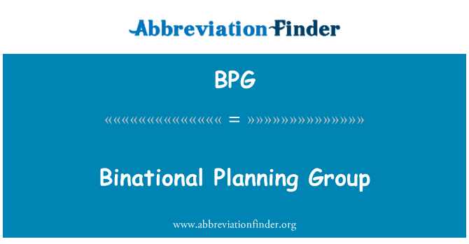 BPG: Binational skupina za načrtovanje