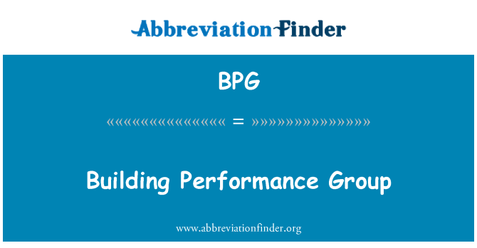 BPG: Construction pèfòmans gwoup