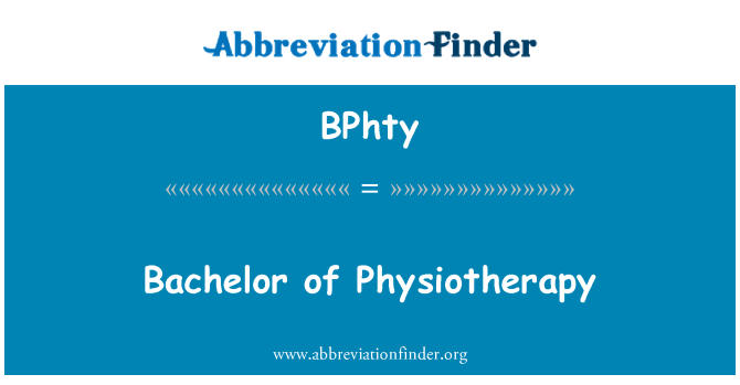 BPhty: Bachelor der Physiotherapie