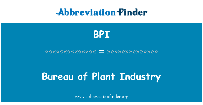 BPI: Biroul din plante industriei