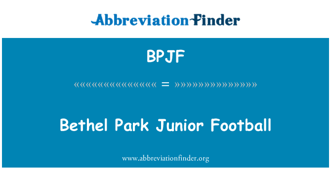 BPJF: Bethel Park Junior Football