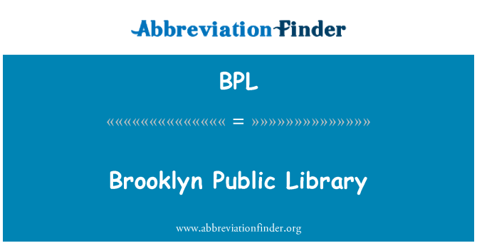 BPL: ब्रुकलिन पब्लिक लाइब्रेरी