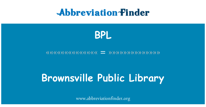 BPL: Librerija pubblika Brownsville