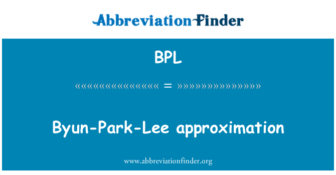 BPL: Byun-Park-Lee approximation