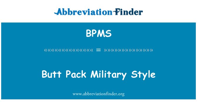 BPMS: Butt Pack militære stil