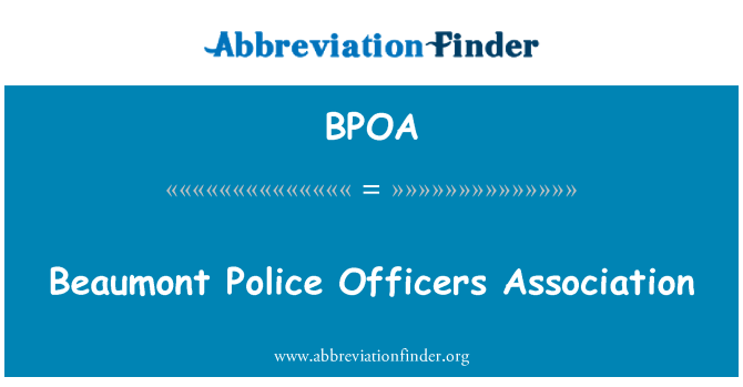 BPOA: Beaumont Police Officers Association