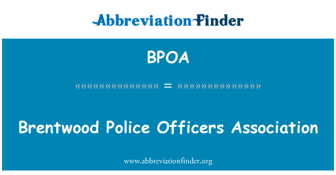 BPOA: 布伦特伍德警务人员协会