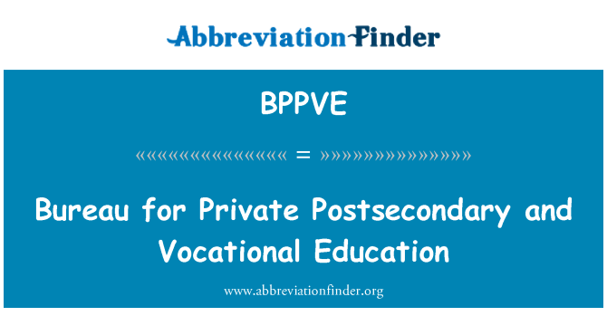 BPPVE: Biwro addysg alwedigaethol a Postsecondary preifat